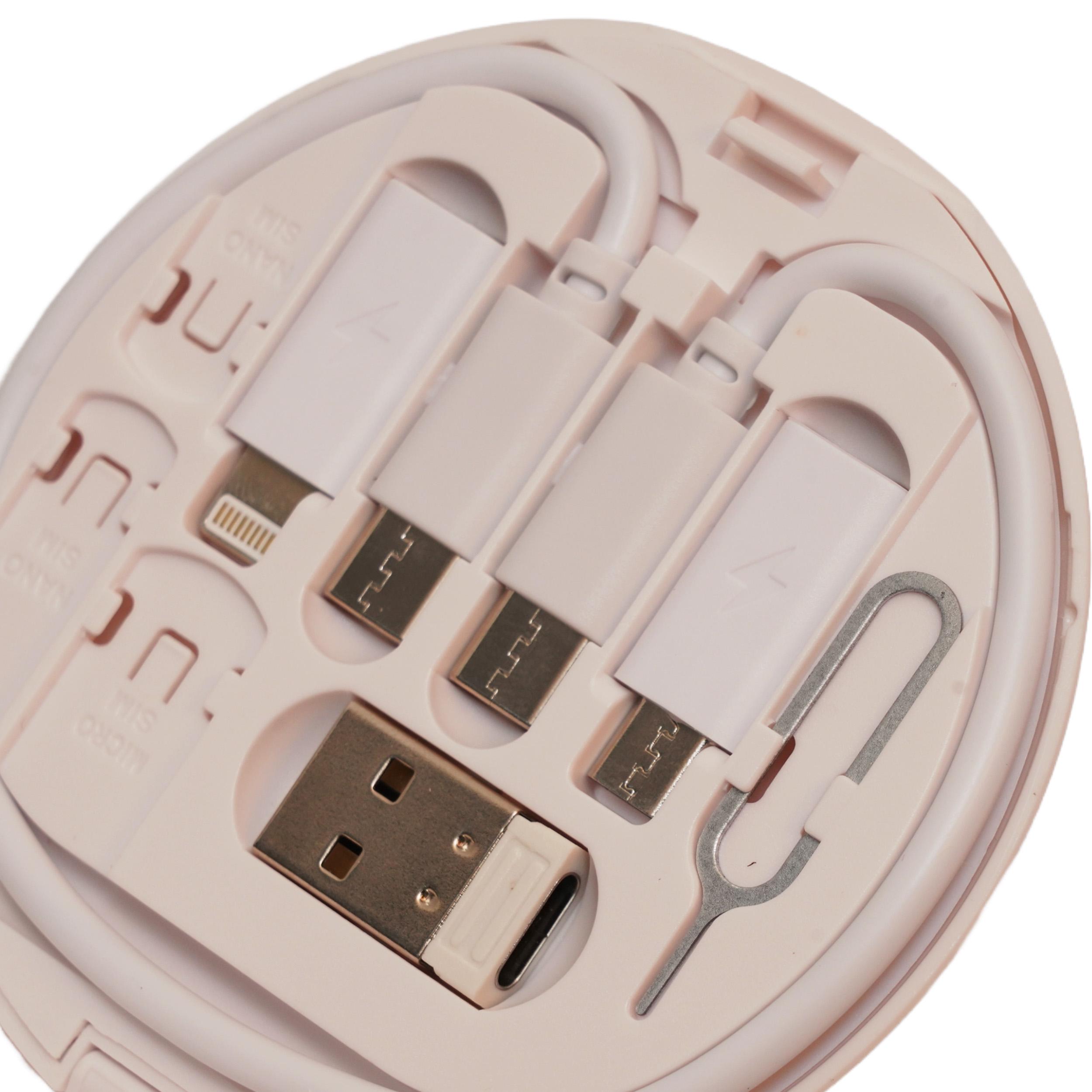 Customised Multifunction 5in1 Travel Data Cable - White